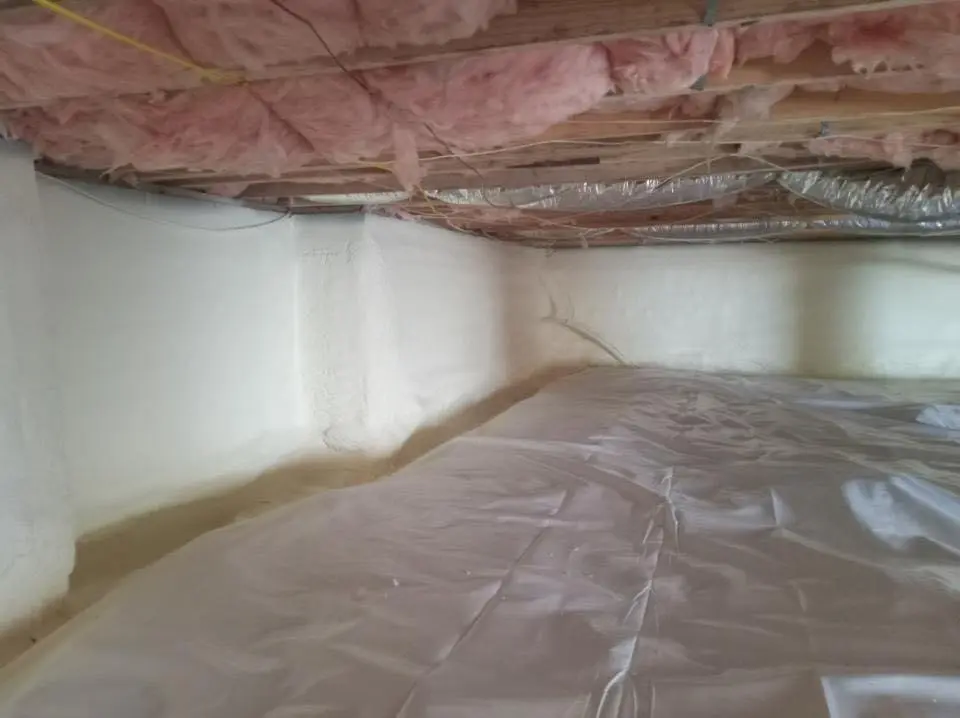Crawl space encapsulation with closed-cell spray foam for Attic Insulation in Kochville