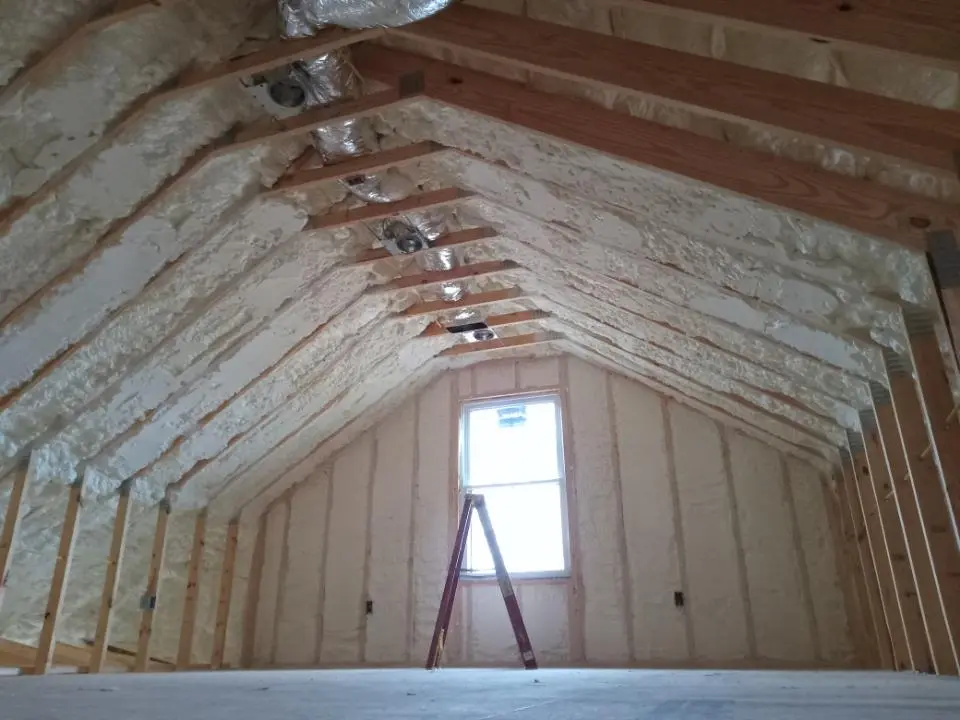 Spray foam roofing application for Crawl Space Insulation project in Kochville